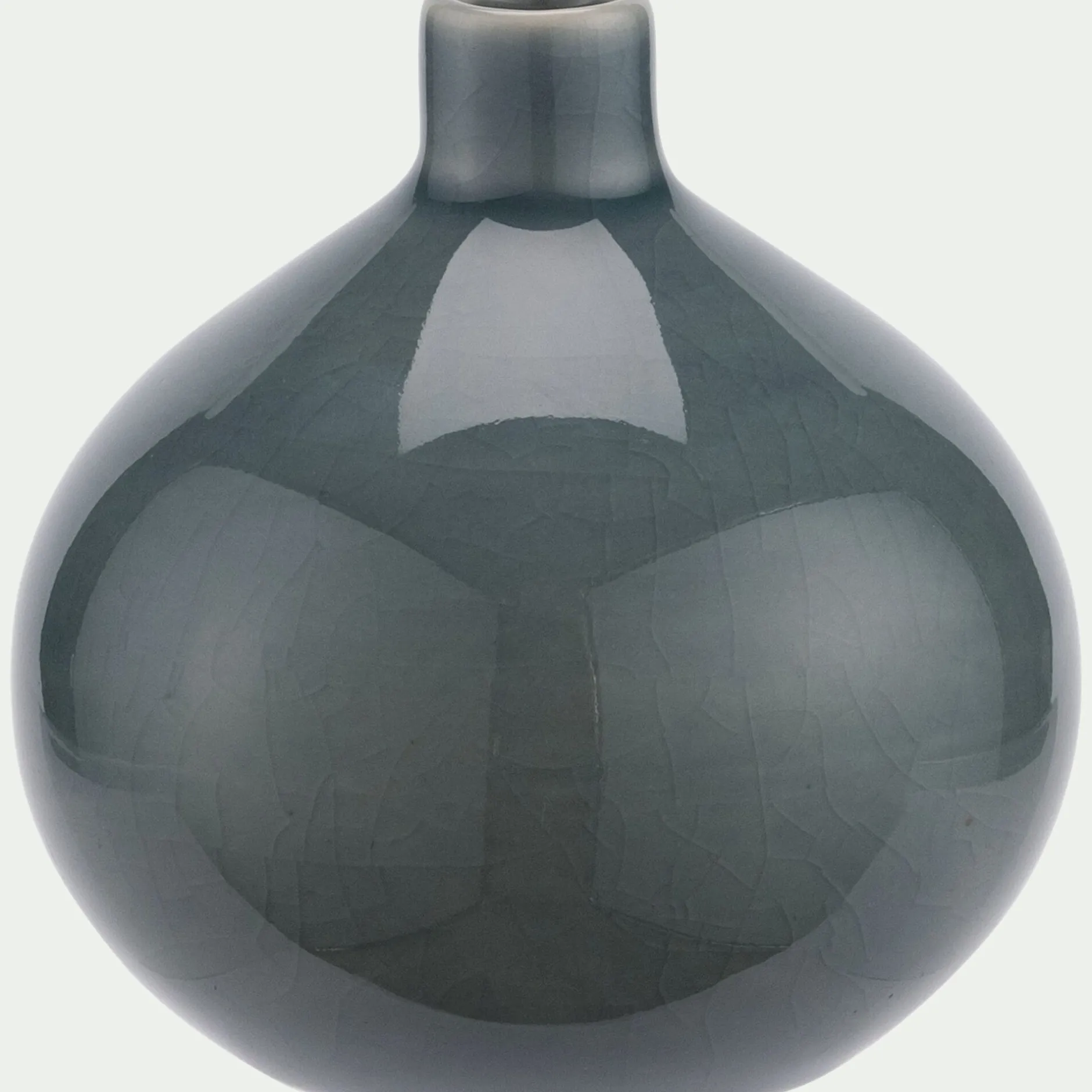 Vase*alinea Vase boule en grès 11cm - Bleu