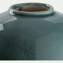 Vase*alinea Vase boule en grès H10cm - Bleu