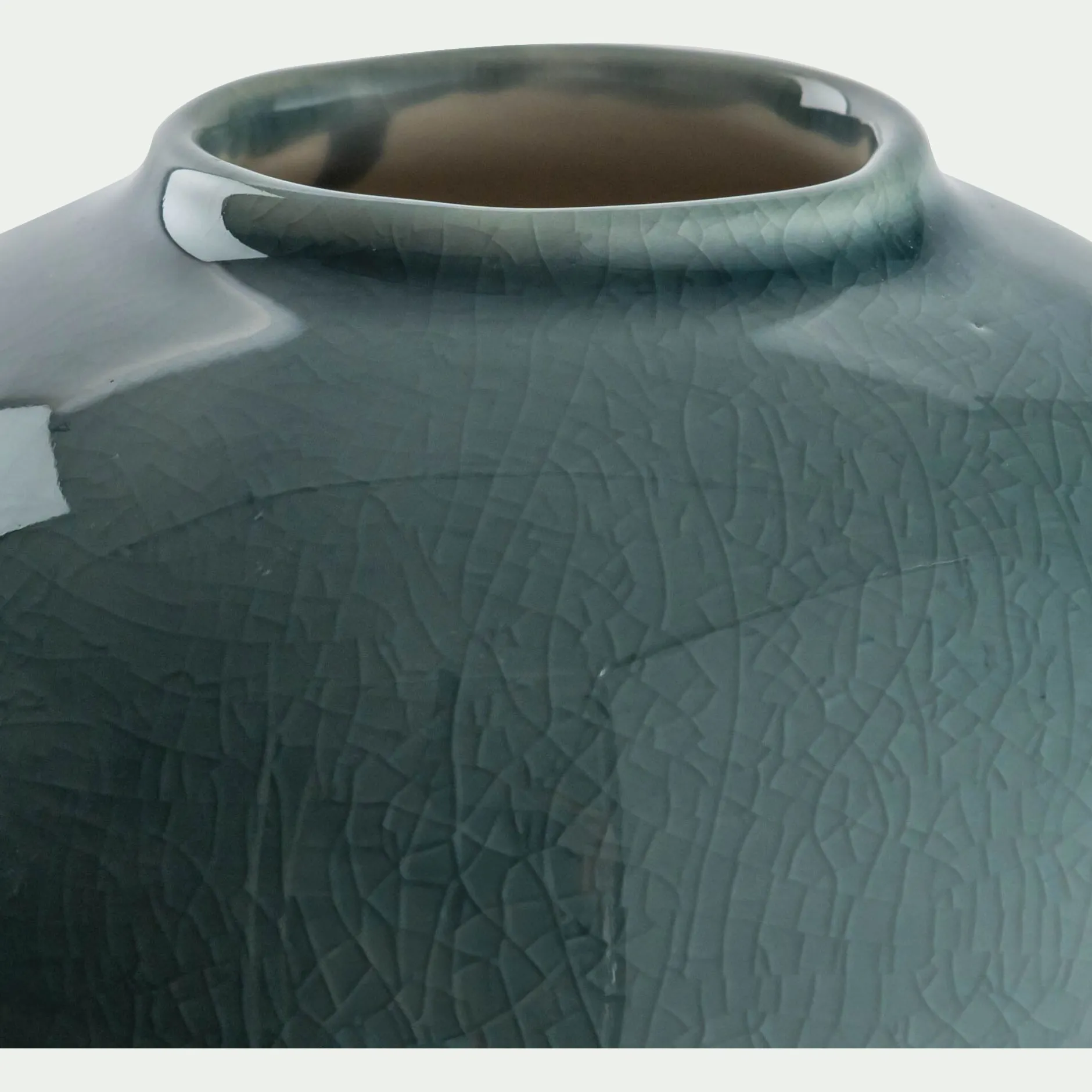 Vase*alinea Vase boule en grès H10cm - Bleu