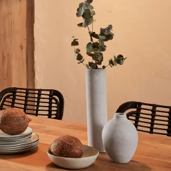 Vase*alinea Vase boule en polystone effet béton H17cm - clair Gris