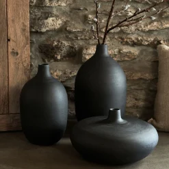 Vase*alinea Vase boule en polystone H16,5cm - Noir