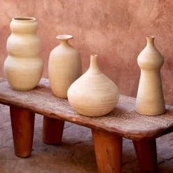 Vase*alinea Vase boule en terre cuite H21cm - Beige