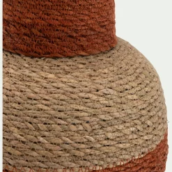 Vase*alinea Vase bouteille en jonc de mer H38cm - brûlée Orange