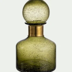 Décoration À Poser|Vase*alinea Vase bouteille en verre bullé H26cm - Vert