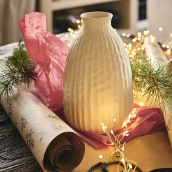 Vase*alinea Vase classique en faïence texturée H24cm - Blanc