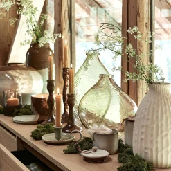 Vase*alinea Vase classique en faïence texturée H24cm - Blanc