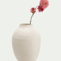 Vase*alinea Vase classique en grès moucheté H15cm - Blanc