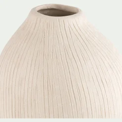 Vase*alinea Vase contemporain en faïence H28cm - Blanc