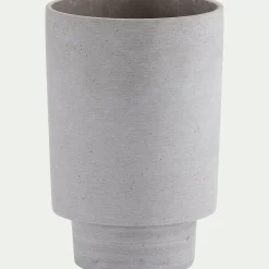 Vase*alinea Vase contemporain en polystone effet béton H22cm - Gris