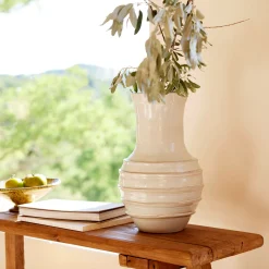 Vase*alinea Vase contemporain en terre cuite H38cm - Blanc