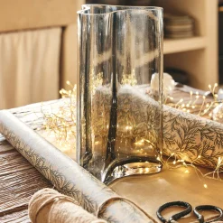 Vase*alinea Vase contemporain en verre H30cm - Gris