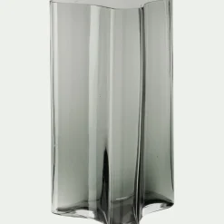 Vase*alinea Vase contemporain en verre H30cm - Gris