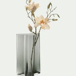 Vase*alinea Vase contemporain en verre H30cm - Gris