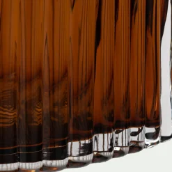 Vase*alinea Vase contemporain en verre strié H26cm - Marron