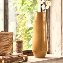 Vase*alinea Vase en faïence H34,5cm - miel Jaune
