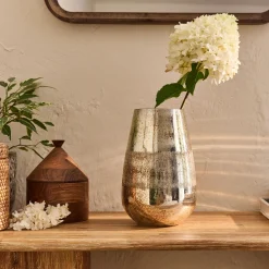 Vase|Vase Et Branchage De Noël*alinea Vase en verre H22cm - Doré