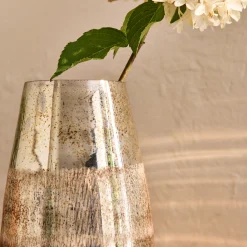 Vase|Vase Et Branchage De Noël*alinea Vase en verre H22cm - Doré