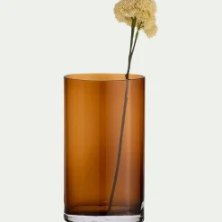 Vase*alinea Vase ovale en verre H25cm - brun rustrel Marron