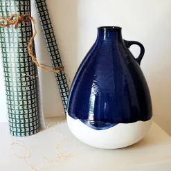 Vase*alinea Vase pichet en faïence H33,5cm - Bleu