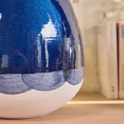 Vase*alinea Vase pichet en faïence H33,5cm - Bleu