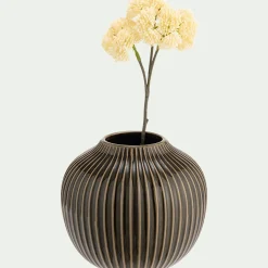 Vase*alinea Vase strié en grès H14,5cm - Vert