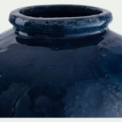 Vase*alinea Vase texturé en grès D18xH23cm - bleu