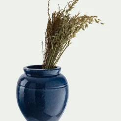 Vase*alinea Vase texturé en grès D20xH20cm - Bleu