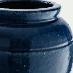 Vase*alinea Vase texturé en grès D20xH20cm - Bleu