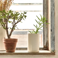 Vase*alinea Vase tube en céramique H15cm - Blanc