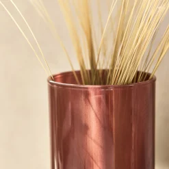 Vase*alinea Vase tube en verre H23cm - Marron