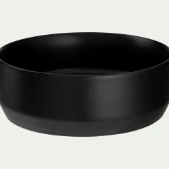 Vasque Salle De Bain*alinea Vasque de salle de bains ronde en céramique avec bords fins - Noir