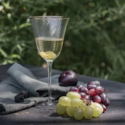 Verre À Pied|Verre À Vin*alinea Verre à pied avec liseré doré en verre 32cl - Transparent