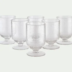 Verre À Pied|Verre À Vin*alinea Verre à pied en verre bullé 25cl - Transparent