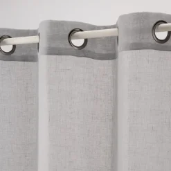 Matelas Enfant|Bureau Enfant*alinea Voilage à œillets en polyester 135x250cm - borie Gris