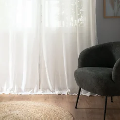 Matelas Enfant|Bureau Enfant*alinea Voilage à œillets en polyester 135x250cm - ventoux Blanc