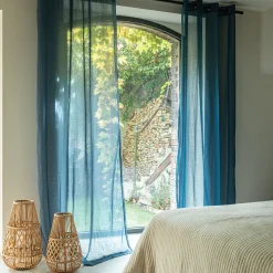 Matelas Enfant|Bureau Enfant*alinea Voilage à œillets en polyester 135x250cm - figuerolles Bleu