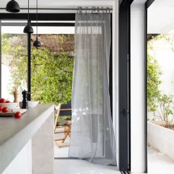 Voilage*alinea Voilage à nouettes en coton 105x250cm - Gris