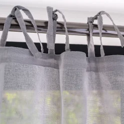 Voilage*alinea Voilage à nouettes en coton 105x250cm - Gris