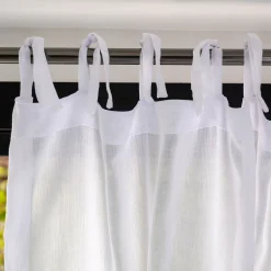 Voilage*alinea Voilage à nouettes en polyester et coton 130x250cm - Blanc