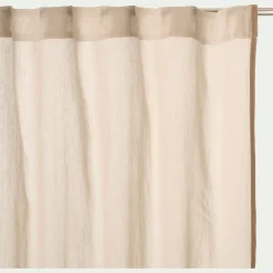 Voilage*alinea Voilage à passants cachés en lin et coton finition liseré 140x260cm - Beige