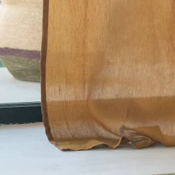 Voilage*alinea Voilage à passants cachés en lin et coton finition liseré 140x260cm - brun alep Marron