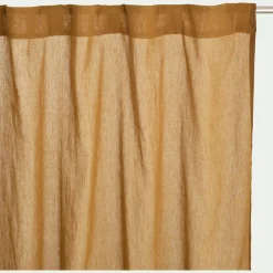 Voilage*alinea Voilage à passants cachés en lin et coton finition liseré 140x260cm - brun alep Marron