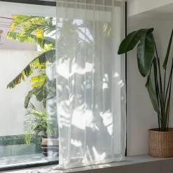 Voilage*alinea Voilage à pattes cachées en coton ajouré 140x260cm - sable Beige