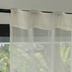 Voilage*alinea Voilage à pattes cachées en coton ajouré 140x260cm - sable Beige