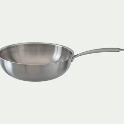 Cuisson Spécifique|Casserole, Poêle Et Sauteuse*alinea Wok en inox D28cm - métallisé Argenté
