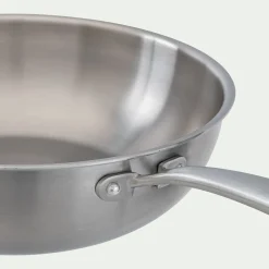Cuisson Spécifique|Casserole, Poêle Et Sauteuse*alinea Wok en inox D28cm - métallisé Argenté