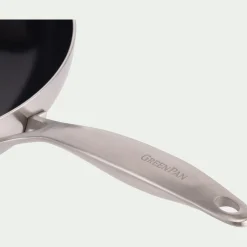 Casserole, Poêle Et Sauteuse*alinea Wok en inox et céramique D28cm - métallisé Gris